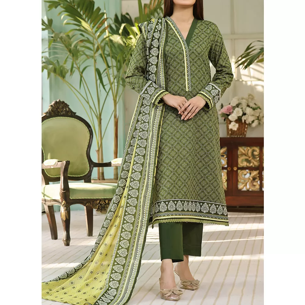 Vs Ayesha Alishba Printed Lawn Suit Unstitched 3Pcs - 188