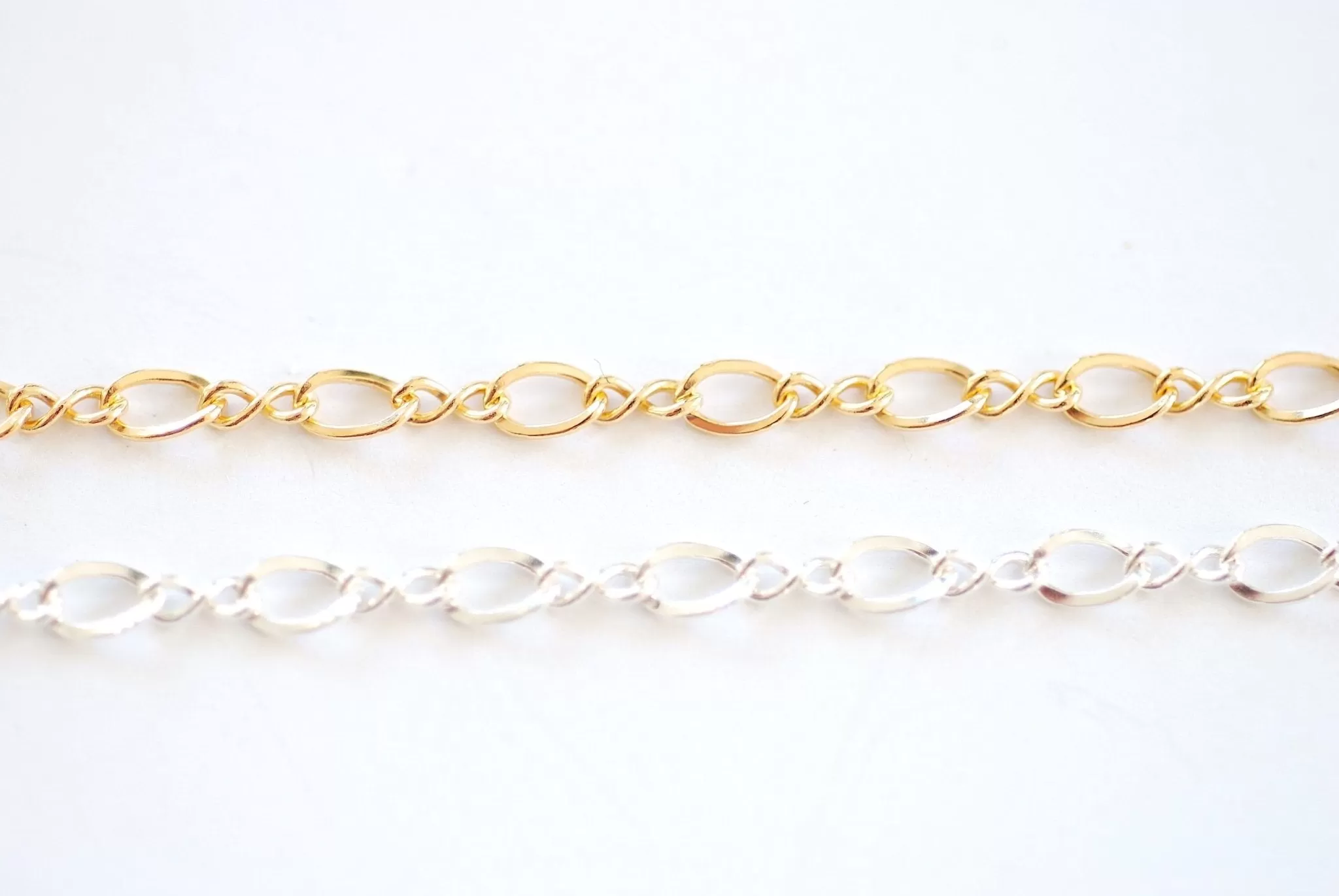 Wholesale 3mm Figure Eight 8 Gold Filled Chain l Permanent Jewlery Twisted Infinity Link Chain Unfinished chain