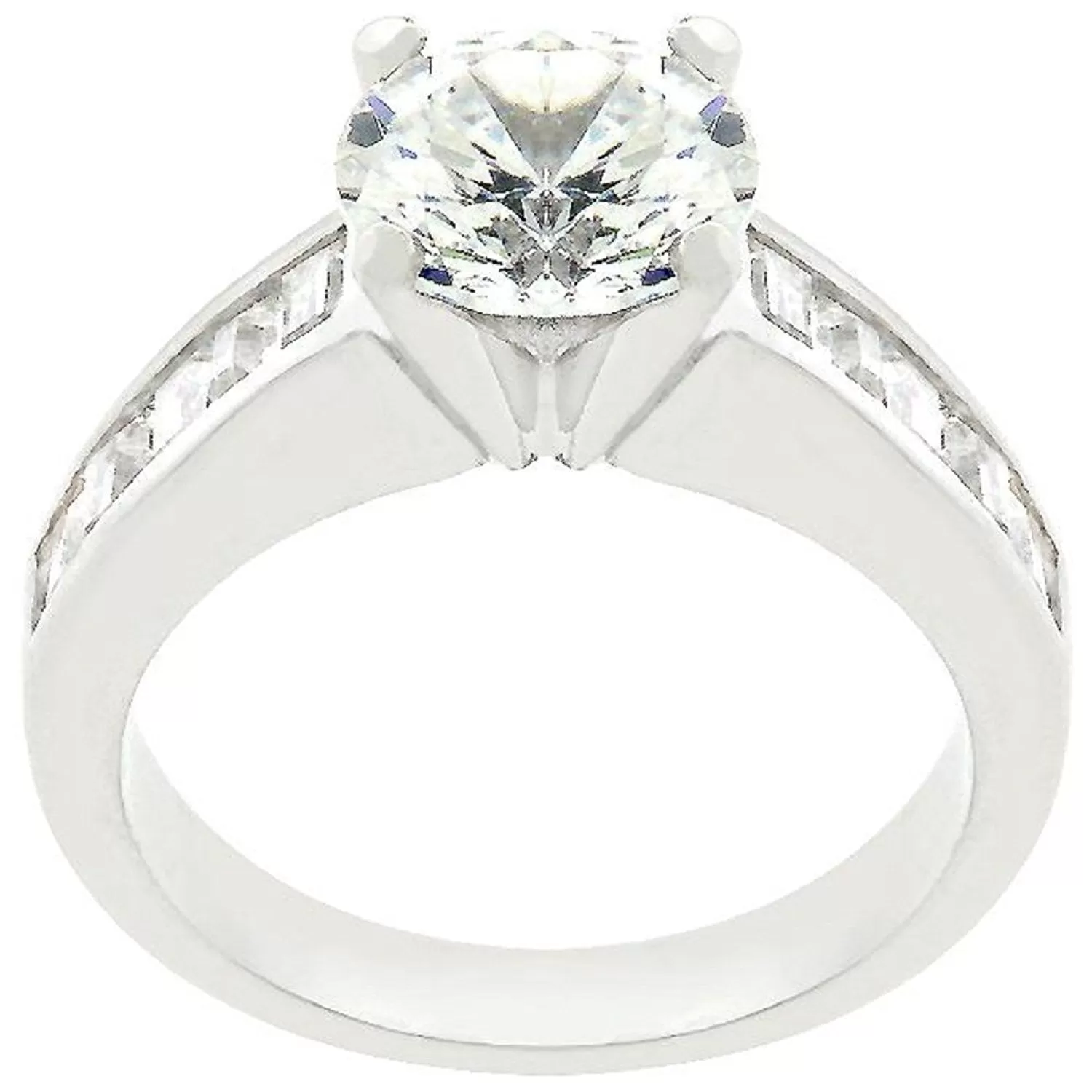 WildKlass Classic Rhodium Plated Engagement Ring